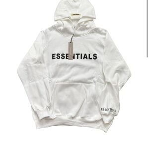 Essentials White Hoodie
